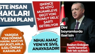  Başkan Erdoğan açıkladı! İşte 11 maddelik İnsan Hakları Eylem planı