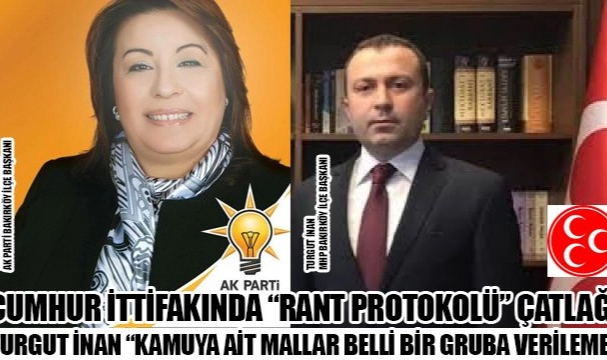 BAKIRKÖY'DE CUMHUR İTTİFAKINDA '' PAZAR RANT PROTOKOLÜ''ÇATLAĞI