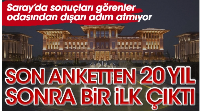 Son anketten 20 yıl sonra bir ilk çıktı. Saray'da sonuçları görenler odasından dışarı adım atmıyor