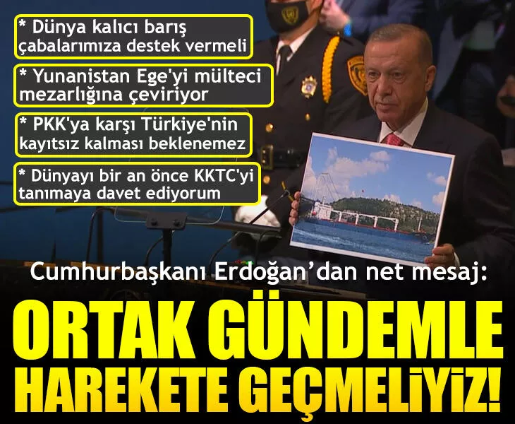 Cumhurbaşkanı Erdoğandan net mesaj: Ortak gündemle harekete geçmeliyiz!