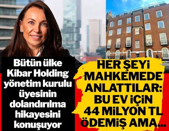Aysun Kibar 44 milyon TL dolandırılmış