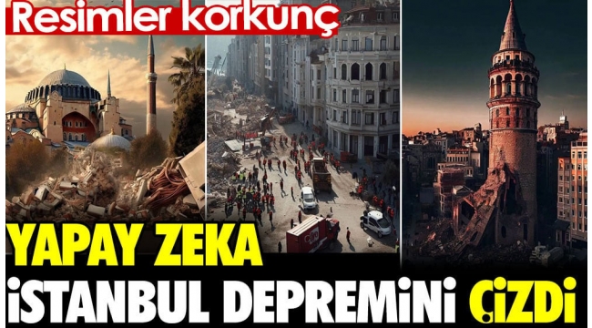 Yapay zeka İstanbul depremini çizdi. Resimler korkunç