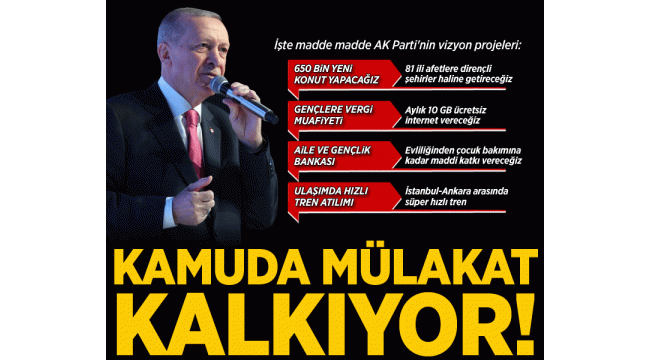 Cumhurbaşkanı Erdoğan madde madde açıkladı! İşte AK Parti'nin Seçim Beyannamesi