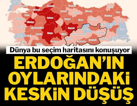 Financial Times gazetesi Erdoğan'ın oy kaybını böyle gösterdi