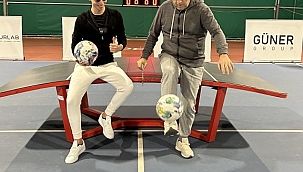 Aras Güner ve Sinan Engin'in tegball oynadığı görüntüleri 5 milyon instagram kullanıcısı izledi.