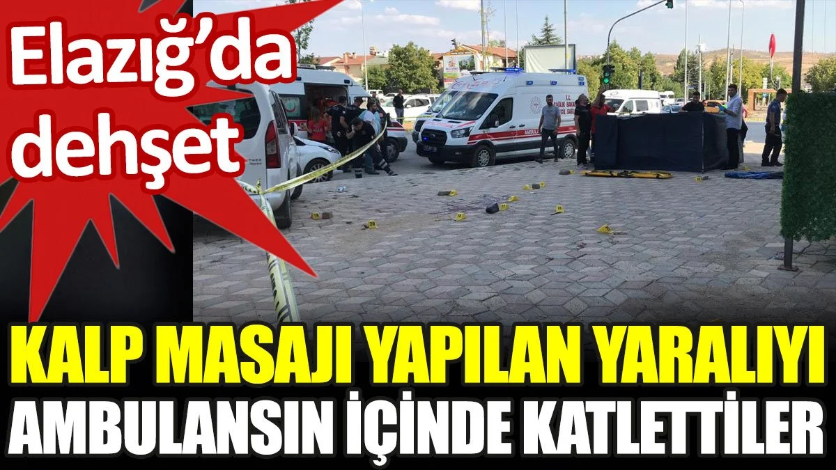 Elazığ'da Kalp masajı yapılan yaralıyı ambulansın içinde katlettiler