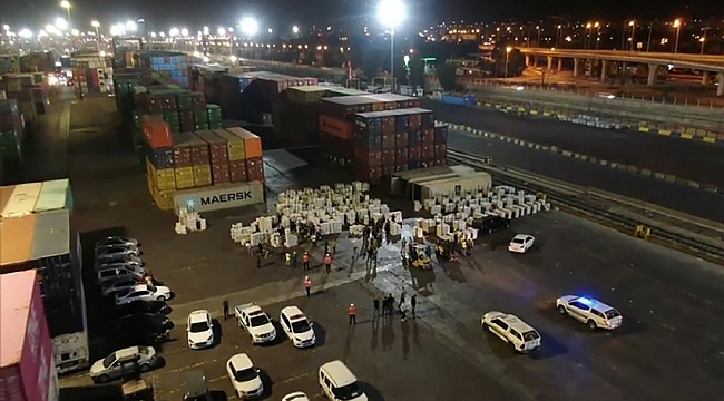 Mersin Limanı'nda 610 kilo kokain ele geçirildi