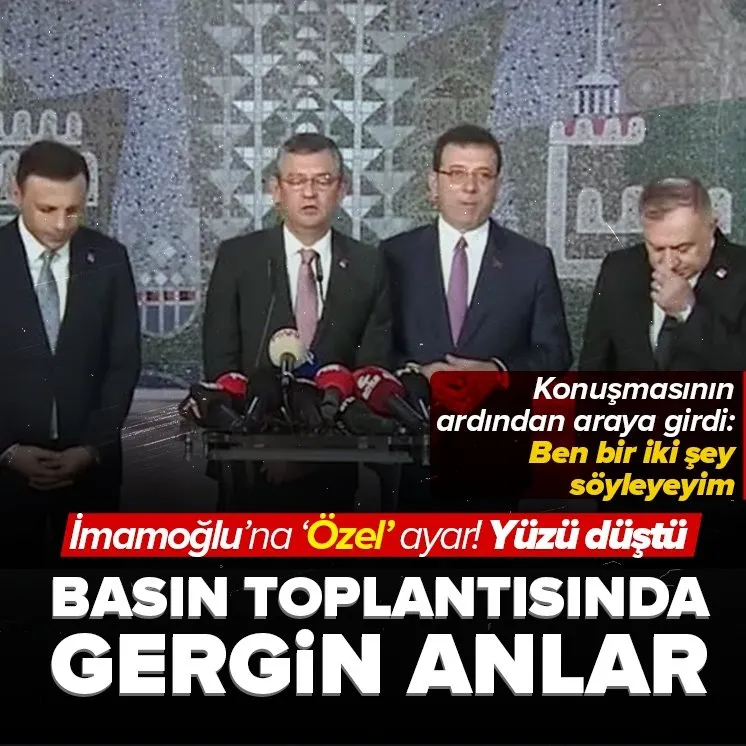 CHP'de yönetim kavgası baş gösterdi! Özel İmamoğlu'nun konuşmasından sonra araya girdi! İmamoğlu'nun yüzü düştü.