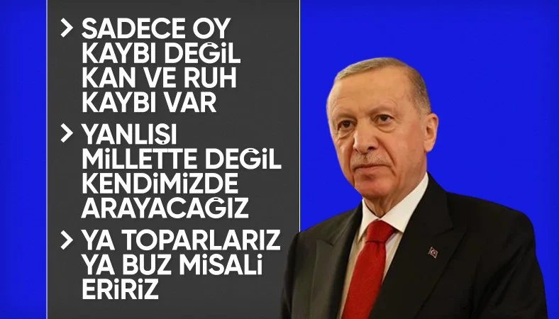 Cumhurbaşkanı Erdoğan'dan yerel seçim değerlendirmesi