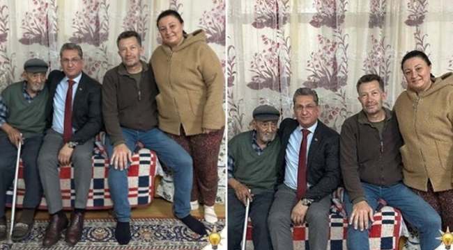 AKP'li başkan eve ayakkabıyla girdi, gelen tepkiler sonrası fotoğraftan ayaklar çıkarıldı