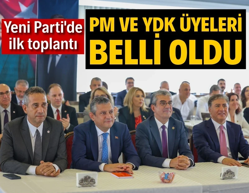 Değişen Birşey Yok..Yeni Parti'nin PM ve YDK üyeleri belli oldu ! 