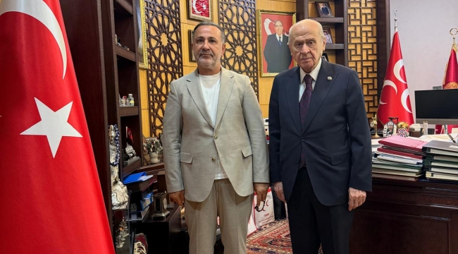 İŞ İNSANI ABDURRAHMAN EREN MHP LİDERİ BAHÇELİYİ ZİYARET ETTİ